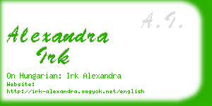 alexandra irk business card